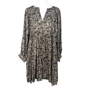 GRADE & GATHER Floral Printed Long Sleeve Mini Dress Small NWT